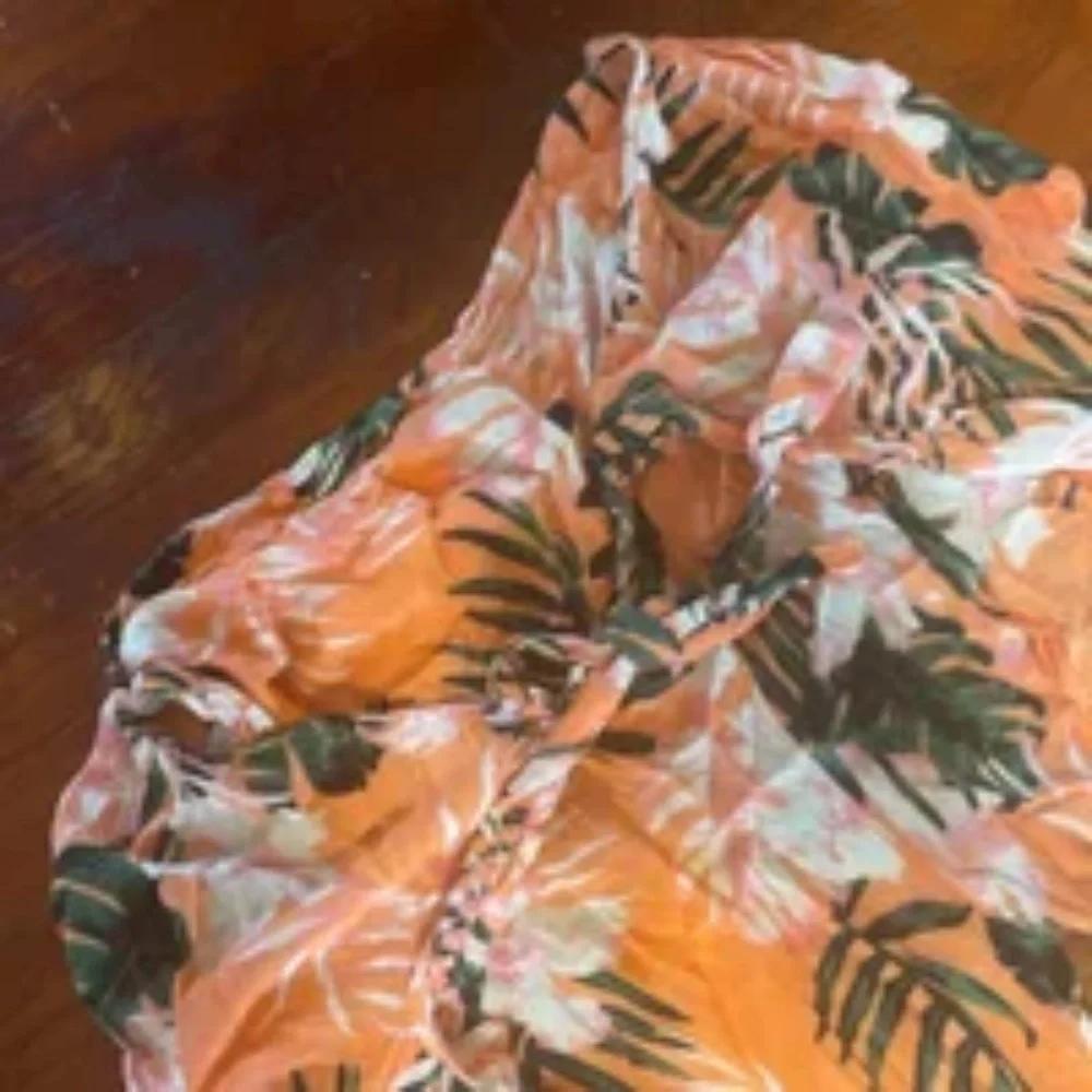 Peach Orange Wrap Pants - Picture 2 of 4